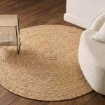 Tapis rond en jute naturel 120cm | Hashtag Déco