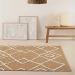 Tapis en jute motifs géométriques naturel | Hashtag Déco