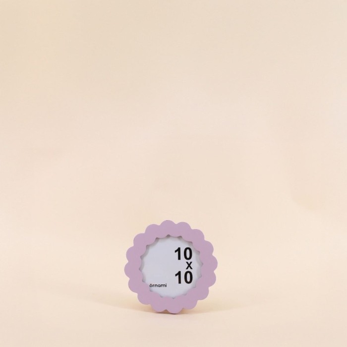 Cadre photo rond violet MDF 10x10cm | Hashtag Déco
