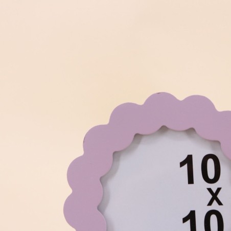 Cadre photo rond violet MDF 10x10cm | Hashtag Déco