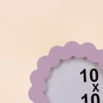 Cadre photo rond violet MDF 10x10cm | Hashtag Déco