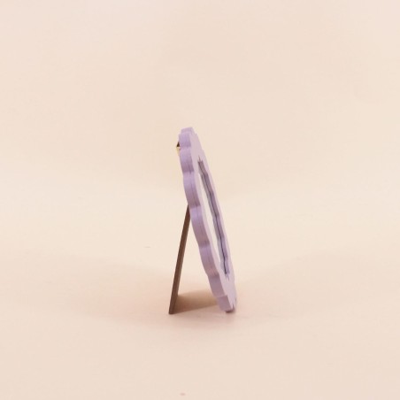 Cadre photo rond violet MDF 10x10cm | Hashtag Déco