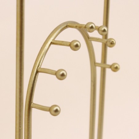 Porte bijoux métal doré 30cm élégant | Hashtag Déco