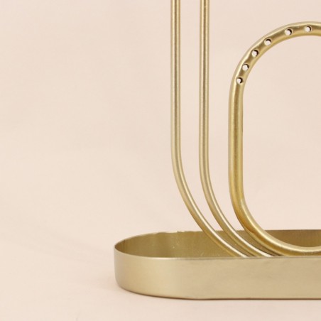 Porte bijoux métal doré 30cm élégant | Hashtag Déco