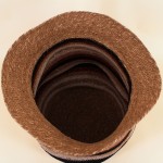 Panier amphore jonc de mer rayé marron beige | Hashtag Déco