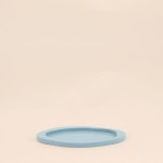 Plateau organique bleu en bois 22x18cm | Hashtag Déco