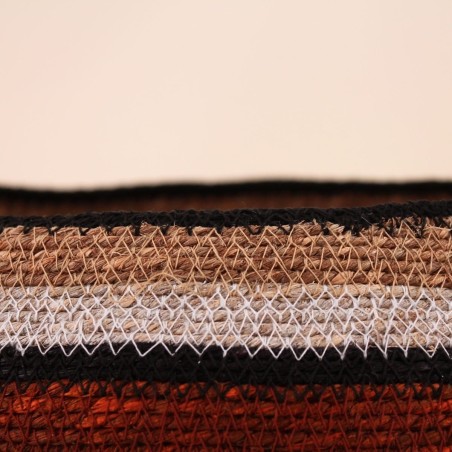 Panier jonc de mer marron beige 50x28cm | Hashtag Déco