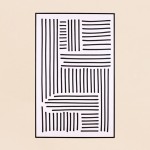 Toile géométrique canvas noir et blanc 60x90cm | Hashtag Déco