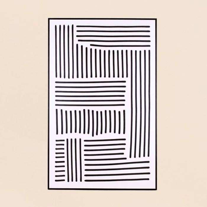 Toile motifs géométriques noir et blanc canvas | Hashtag Déco