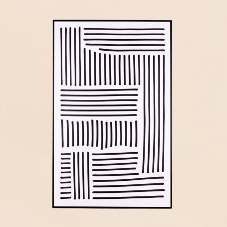 Toile motifs géométriques noir et blanc canvas | Hashtag Déco