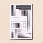 Toile motifs géométriques noir et blanc canvas | Hashtag Déco