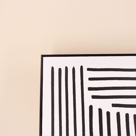 Toile motifs géométriques noir et blanc canvas | Hashtag Déco