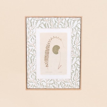 Image encadrée lin vert 45x60cm, élégance naturelle | Hashtag Déco