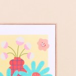 Image encadrée fleurs brodées colorée 45x60 | Hashtag Déco