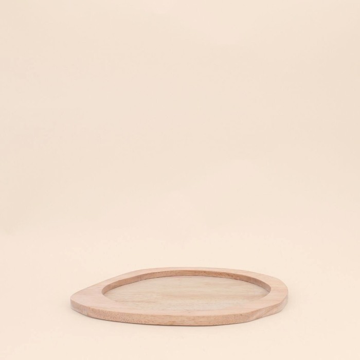 Plateau organique bois naturel 27x19cm | Hashtag Déco