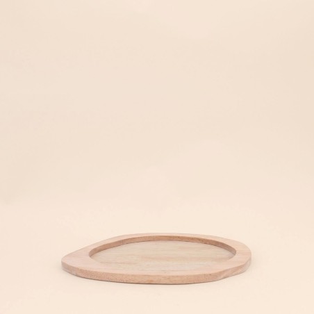 Plateau organique bois naturel 27x19cm | Hashtag Déco