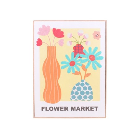 Image encadrée fleurs brodées colorée 45x60 | Hashtag Déco