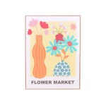 Image encadrée fleurs brodées colorée 45x60 | Hashtag Déco