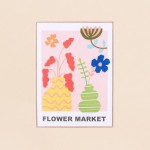 image encadrée fleurs brodées colorées 45x60cm | Hashtag Déco