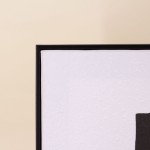 Toile abstraite 3D beige en lin 45x60cm | Hashtag Déco