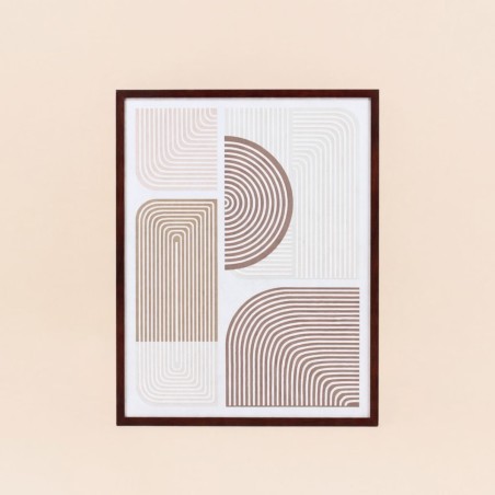 Toile géométrique beige canvas 45x60cm | Hashtag Déco