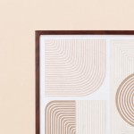 Toile en relief géométrique beige marron 45x60cm | Hashtag Déco