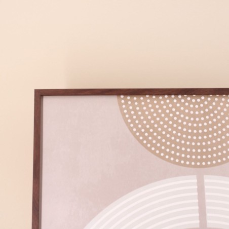 Toile géométrique marron en canvas 60x90 cm | Hashtag Déco