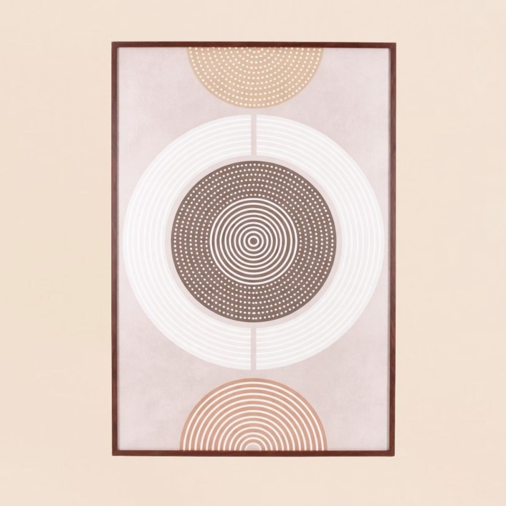 Toile géométrique marron en canvas 60x90 cm | Hashtag Déco