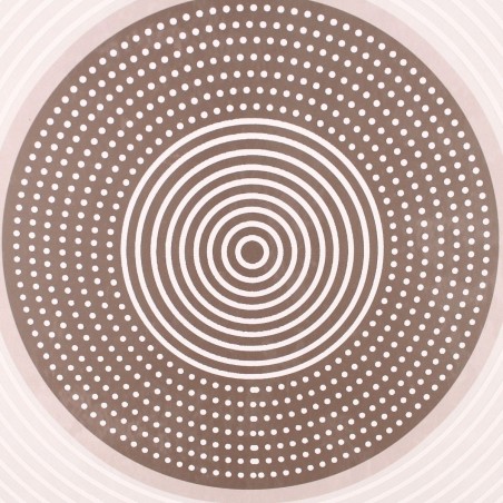 Toile géométrique marron en canvas 60x90 cm | Hashtag Déco