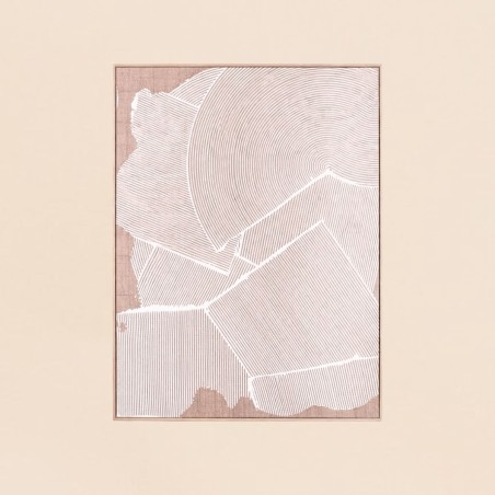 Toile abstraite relief blanche 60x80cm en canvas | Hashtag Déco
