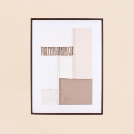 Toile géométrique beige en canvas 60x80cm | Hashtag Déco