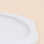 Plateau organique blanc en céramique 29x23cm | Hashtag Déco