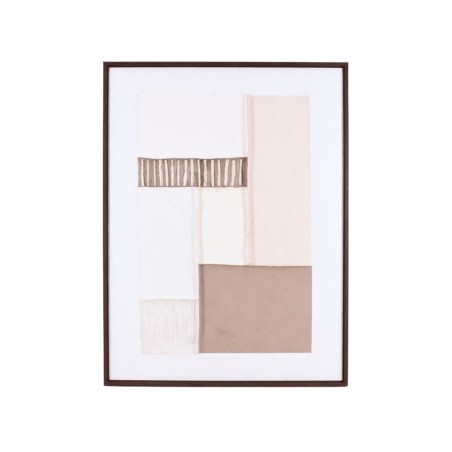 Toile géométrique beige en canvas 60x80cm | Hashtag Déco