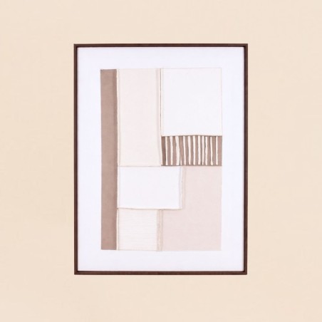 Toile géométrique beige canvas 60x80cm | Hashtag Déco
