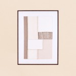 Toile géométrique beige canvas 60x80cm | Hashtag Déco