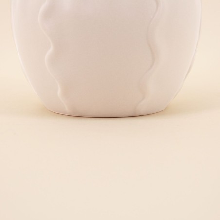 Cache pot céramique festonné dolomite blanc | Hashtag Déco