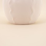 Cache pot céramique festonné dolomite blanc | Hashtag Déco