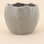 Cache pot céramique festonné dolomite blanc | Hashtag Déco