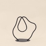 Porte bijoux design métal noir 20cm | Hashtag Déco