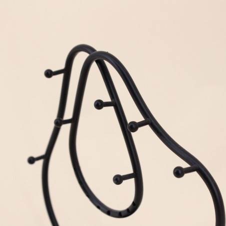 Porte bijoux design métal noir 20cm | Hashtag Déco