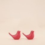 Couple d'oiseaux céramique vert ou rose | Hashtag Déco