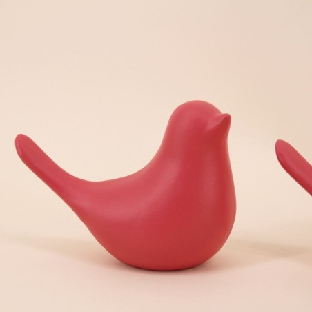 Couple d'oiseaux céramique vert ou rose | Hashtag Déco