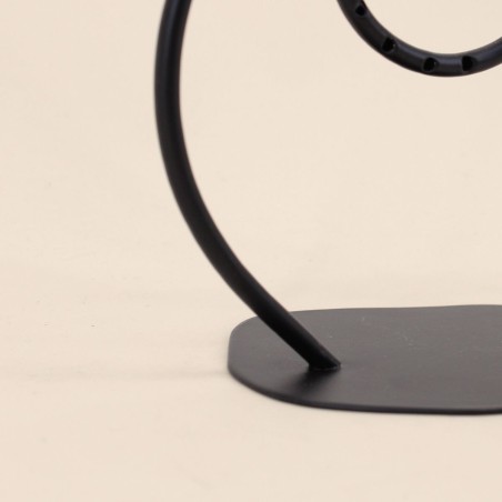 Porte bijoux design métal noir 20cm | Hashtag Déco