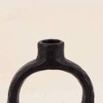 Bougeoir céramique noire 14cm - Élégance moderne | Hashtag Déco