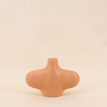 Vase organique céramique marron clair | Hashtag Déco