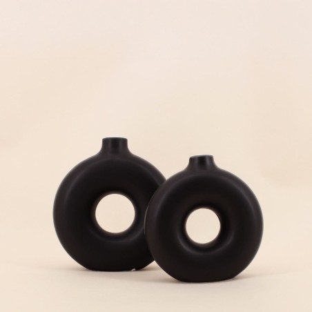 Set de 2 vases donuts céramique élégants | Hashtag Déco