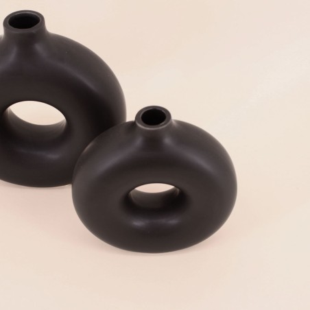 Set de 2 vases donuts céramique élégants | Hashtag Déco