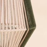 Lanterne en corde beige kaki 33cm originale | Hashtag Déco