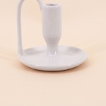 Bougeoir céramique blanc élégant 11cm | Hashtag Déco