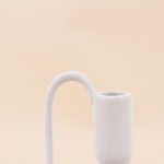Bougeoir céramique blanc élégant 11cm | Hashtag Déco